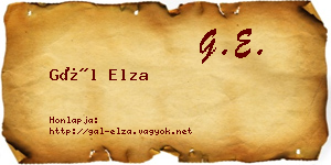 Gál Elza névjegykártya